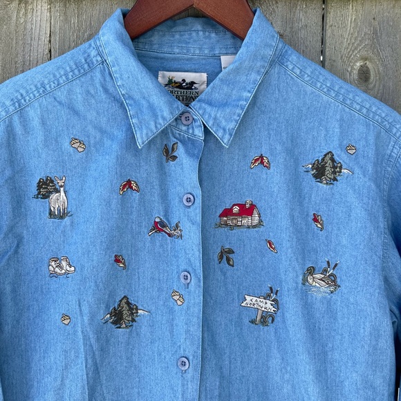 Northern Reflections Tops - SOLD🔥Vintage NORTHERN REFLECTIONS Camping Button-Down Shirt, Size M